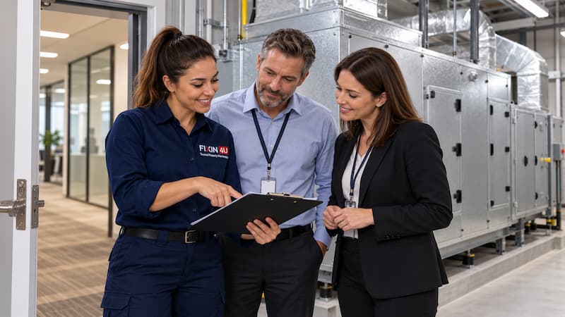 Coordinating AHU Work in an Occupied Commercial Building