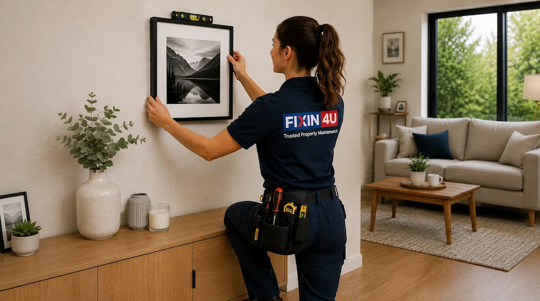 Drill and wall fitting tools representing installation services